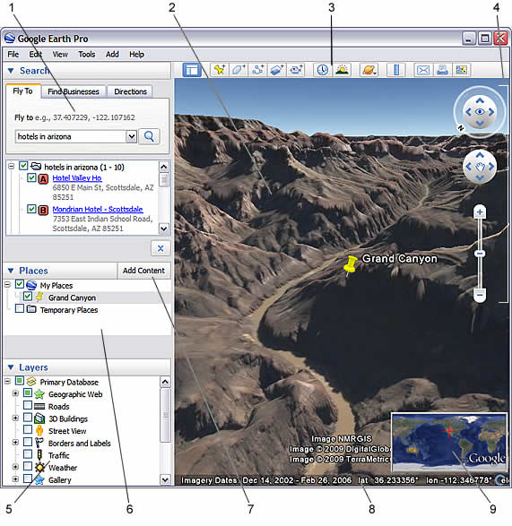 Überblick über Google Earth