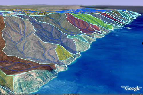  downloadable application which combines satellite imagery, maps, 3D 