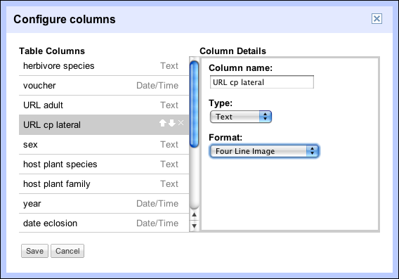 selecting four line images from format menu