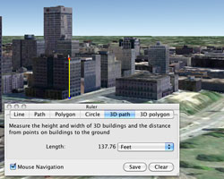 3D Measurements in Google Earth Pro 6