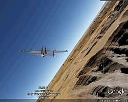 Planes in Google Earth Flight Simulator