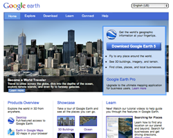 A whol new Website for Google Earth