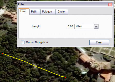 earth point measure polygon