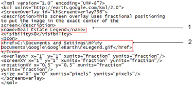 The code used to create the KMZ file