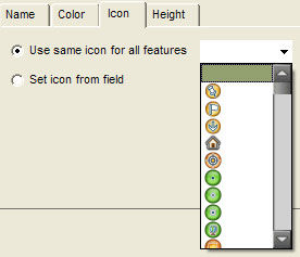 Use the same icon for all features