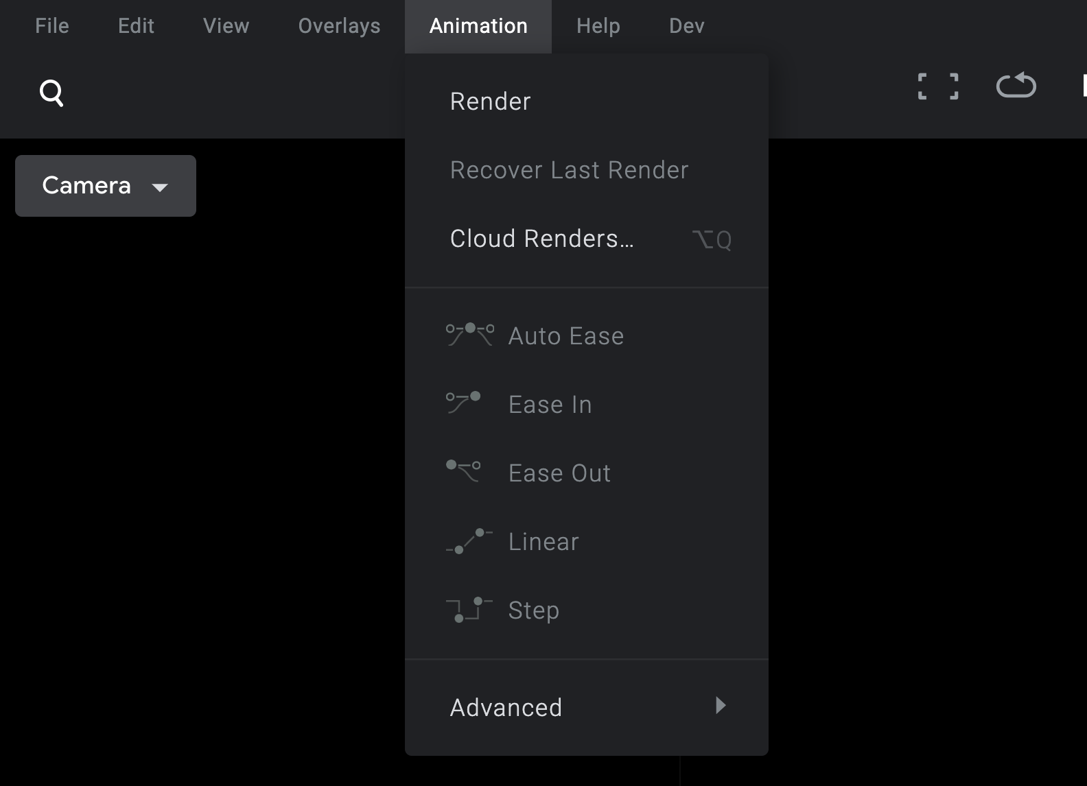 Cloud Renders… in menubar