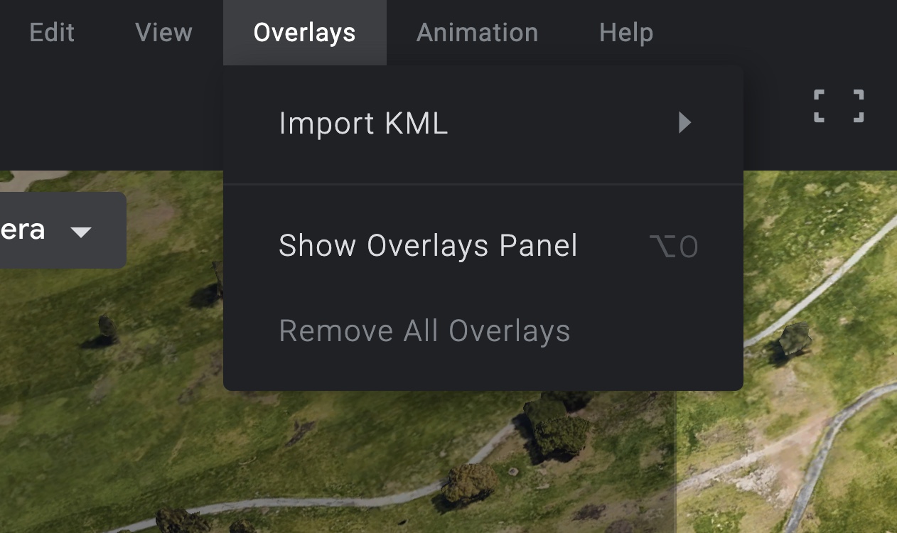 Das Menü "Overlays"